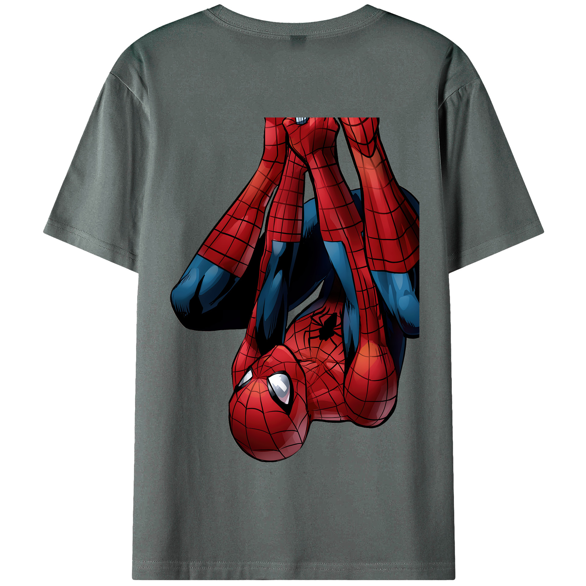 Spider Man スパイダーマン 綿100％半袖Tシャツ（背面プリント）